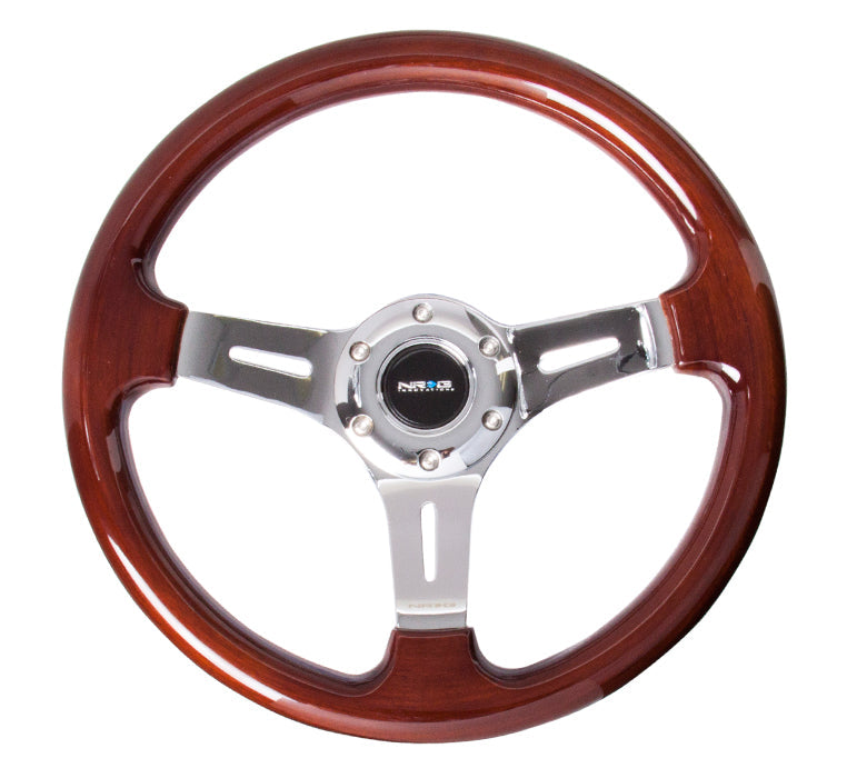 NRG - VINTAGE WOOD STEERING WHEEL W/ THREE SPOKE CENTER