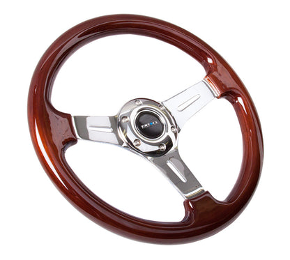 NRG - VINTAGE WOOD STEERING WHEEL W/ THREE SPOKE CENTER