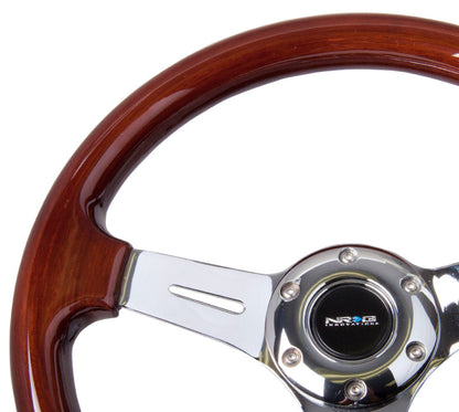 NRG - VINTAGE WOOD STEERING WHEEL W/ THREE SPOKE CENTER