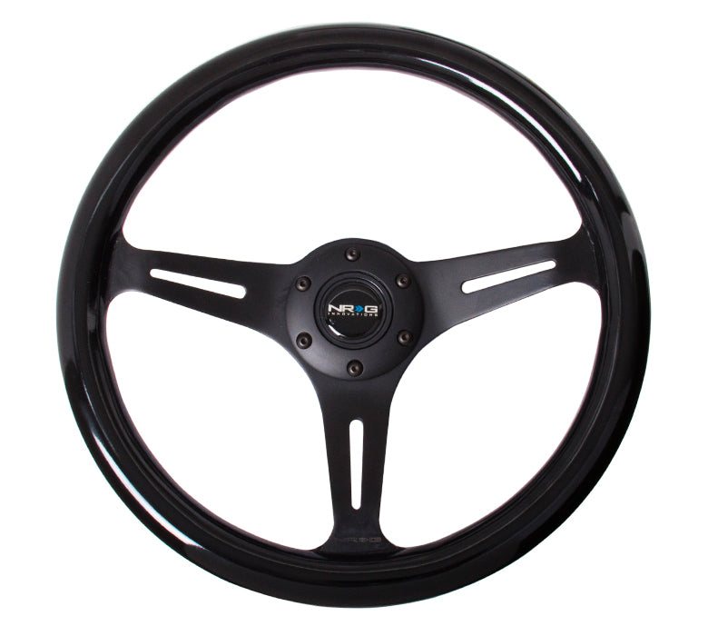 NRG - CLASSIC WOOD STEERING WHEEL W/ THREE SPOKE CENTER W/ SLITS