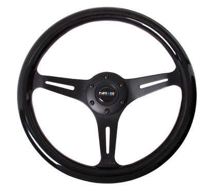 NRG - CLASSIC WOOD STEERING WHEEL W/ THREE SPOKE CENTER W/ SLITS