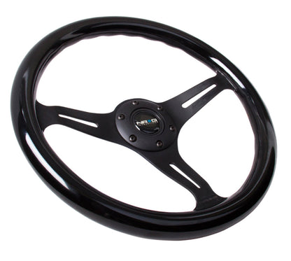 NRG - CLASSIC WOOD STEERING WHEEL W/ THREE SPOKE CENTER W/ SLITS