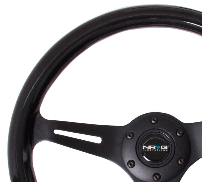 NRG - CLASSIC WOOD STEERING WHEEL W/ THREE SPOKE CENTER W/ SLITS