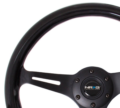NRG - CLASSIC WOOD STEERING WHEEL W/ THREE SPOKE CENTER W/ SLITS