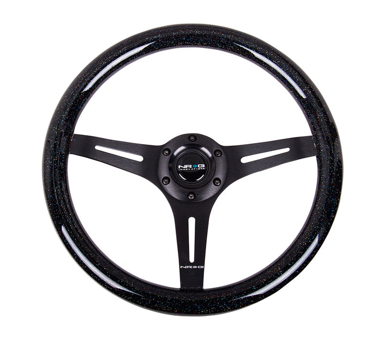 NRG - CLASSIC WOOD STEERING WHEEL W/ THREE SPOKE CENTER W/ SLITS