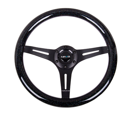 NRG - CLASSIC WOOD STEERING WHEEL W/ THREE SPOKE CENTER W/ SLITS