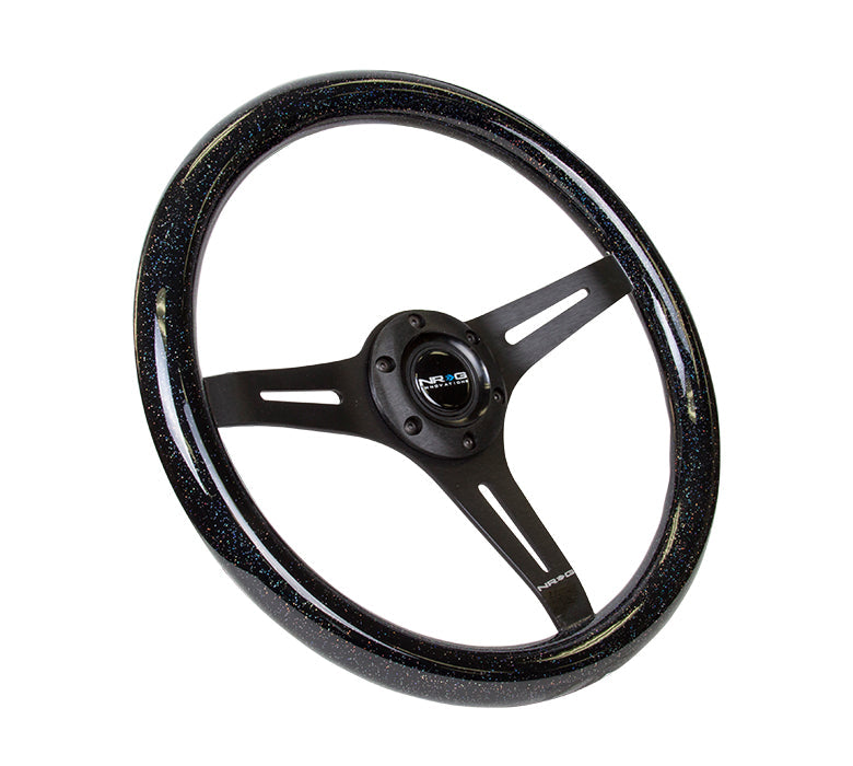 NRG - CLASSIC WOOD STEERING WHEEL W/ THREE SPOKE CENTER W/ SLITS