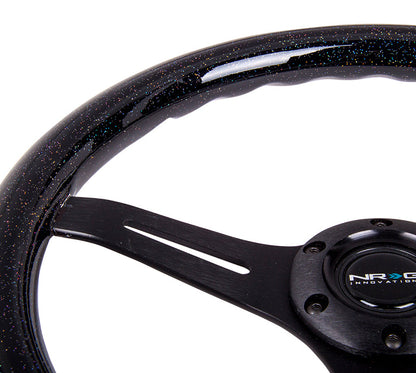 NRG - CLASSIC WOOD STEERING WHEEL W/ THREE SPOKE CENTER W/ SLITS