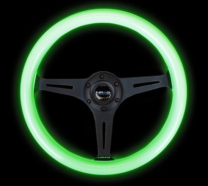 NRG - CLASSIC WOOD STEERING WHEEL W/ THREE SPOKE CENTER W/ SLITS
