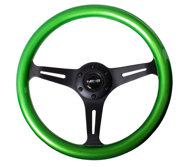 NRG - CLASSIC WOOD STEERING WHEEL W/ THREE SPOKE CENTER W/ SLITS