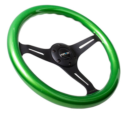 NRG - CLASSIC WOOD STEERING WHEEL W/ THREE SPOKE CENTER W/ SLITS