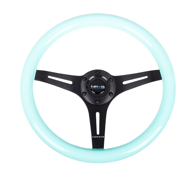 NRG - CLASSIC WOOD STEERING WHEEL W/ THREE SPOKE CENTER W/ SLITS