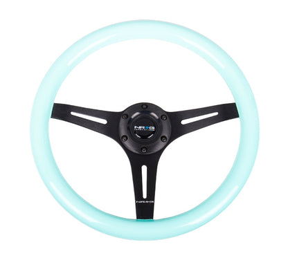 NRG - CLASSIC WOOD STEERING WHEEL W/ THREE SPOKE CENTER W/ SLITS