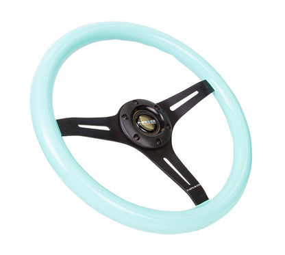 NRG - CLASSIC WOOD STEERING WHEEL W/ THREE SPOKE CENTER W/ SLITS