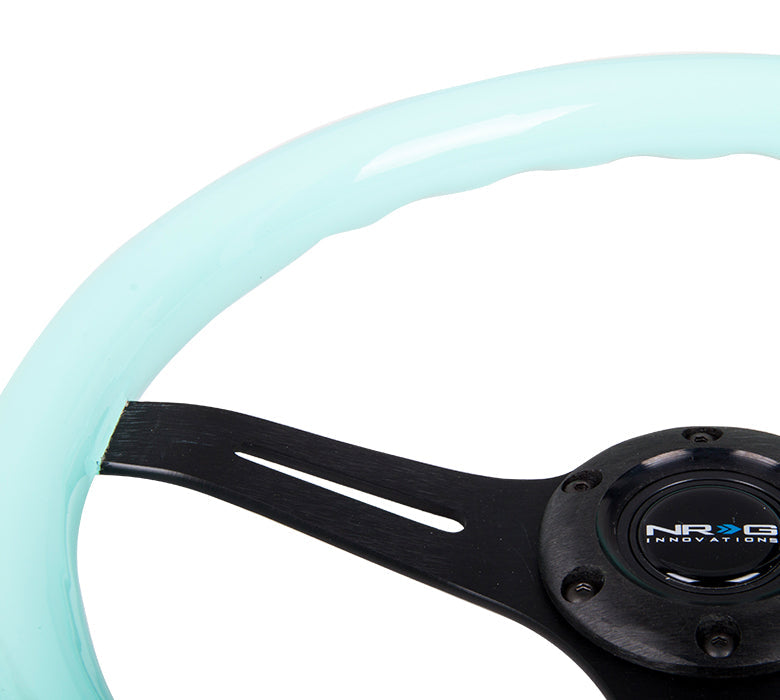 NRG - CLASSIC WOOD STEERING WHEEL W/ THREE SPOKE CENTER W/ SLITS