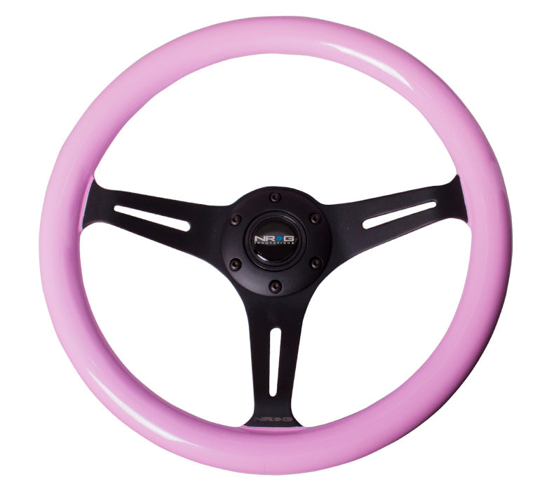 NRG - CLASSIC WOOD STEERING WHEEL W/ THREE SPOKE CENTER W/ SLITS