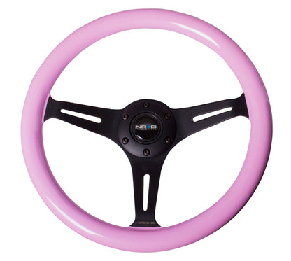 NRG - CLASSIC WOOD STEERING WHEEL W/ THREE SPOKE CENTER W/ SLITS