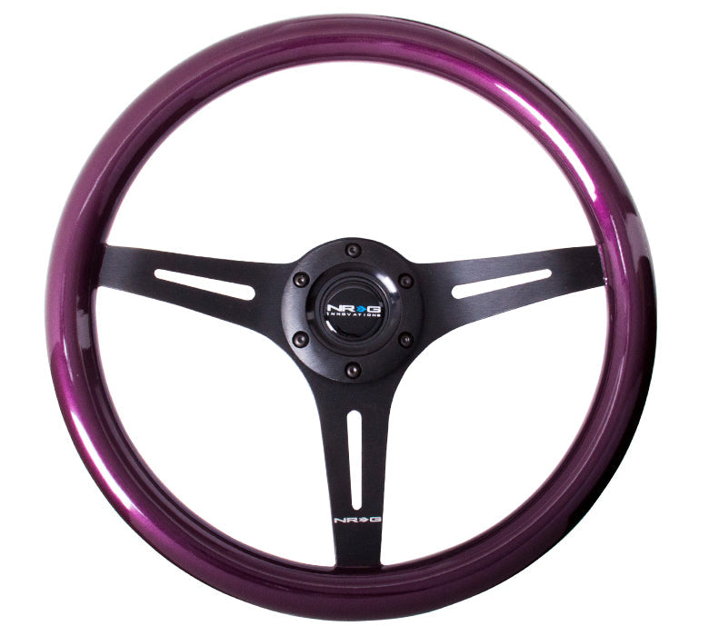 NRG - VOLANTE DE MADEIRA CLÁSSICO C/ CENTRO DE TRÊS RAIOS C/ SLITS