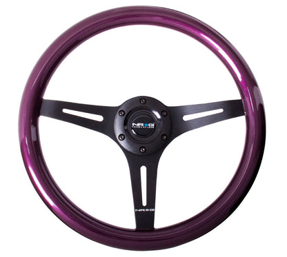 NRG - VOLANTE DE MADEIRA CLÁSSICO C/ CENTRO DE TRÊS RAIOS C/ SLITS