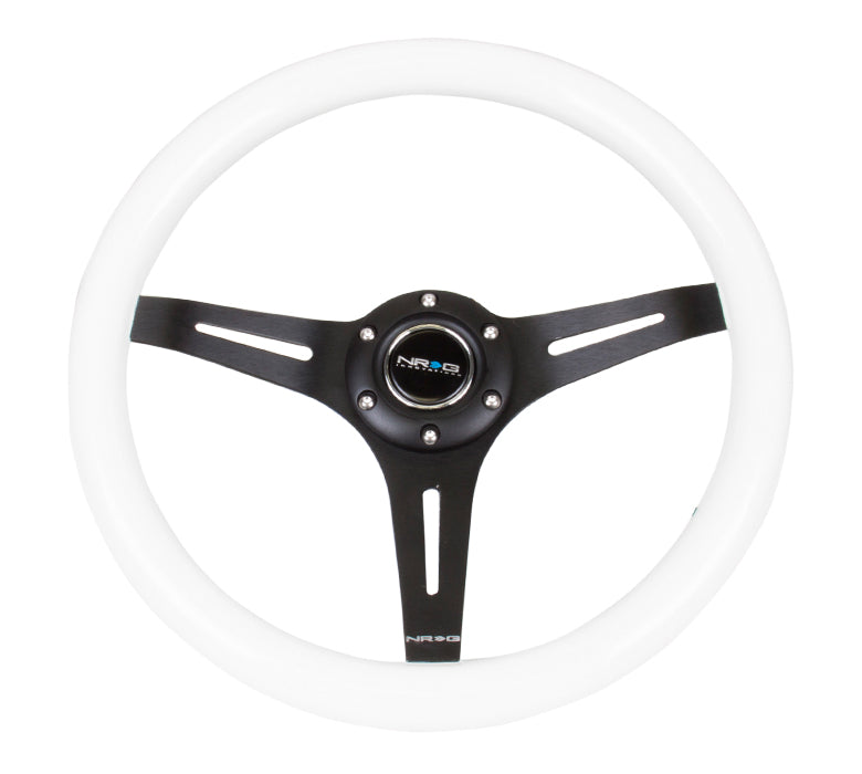 NRG - CLASSIC WOOD STEERING WHEEL W/ THREE SPOKE CENTER W/ SLITS