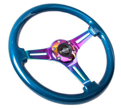 NRG - CLASSIC WOOD STEERING WHEEL W/ THREE SPOKE CENTER W/ SLITS