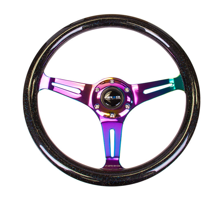 NRG - CLASSIC WOOD STEERING WHEEL W/ THREE SPOKE CENTER W/ SLITS
