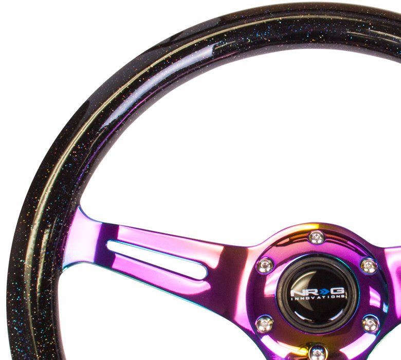 NRG - CLASSIC WOOD STEERING WHEEL W/ THREE SPOKE CENTER W/ SLITS