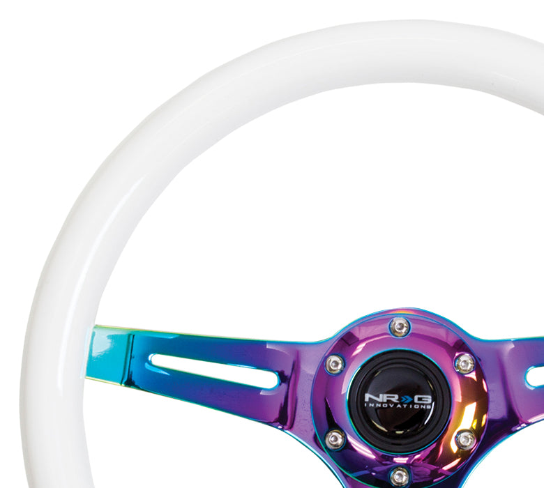 NRG - CLASSIC WOOD STEERING WHEEL W/ THREE SPOKE CENTER W/ SLITS
