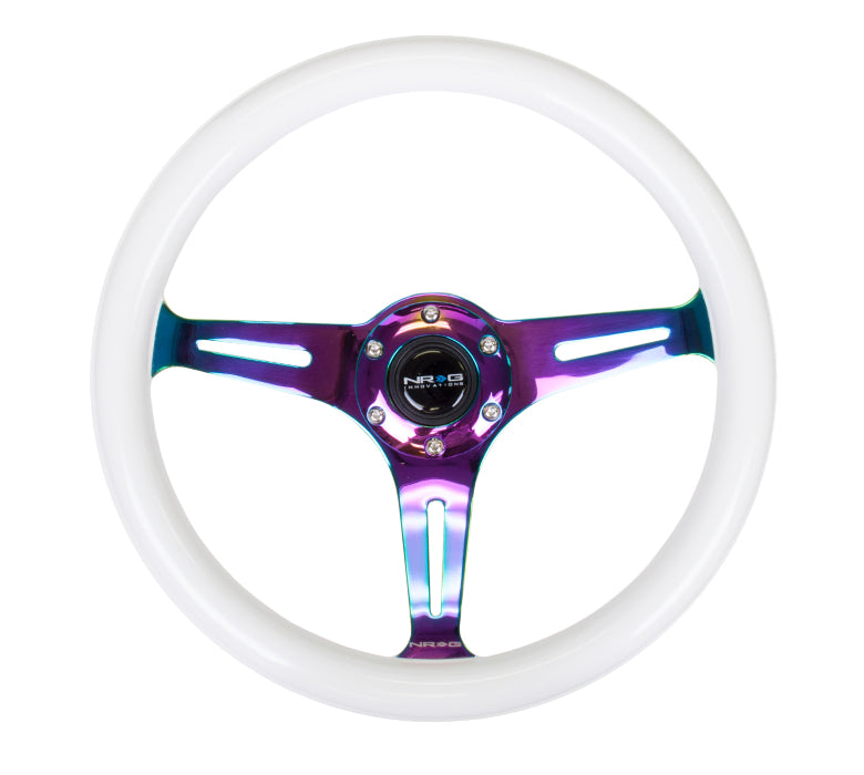 NRG - CLASSIC WOOD STEERING WHEEL W/ THREE SPOKE CENTER W/ SLITS
