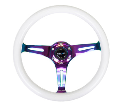 NRG - CLASSIC WOOD STEERING WHEEL W/ THREE SPOKE CENTER W/ SLITS