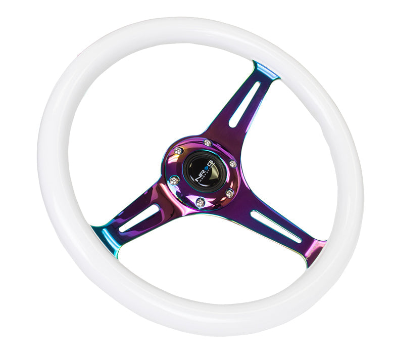 NRG - CLASSIC WOOD STEERING WHEEL W/ THREE SPOKE CENTER W/ SLITS