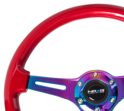 NRG - CLASSIC WOOD STEERING WHEEL W/ THREE SPOKE CENTER W/ SLITS