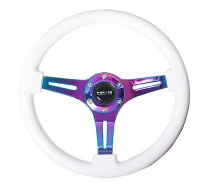 NRG - CLASSIC WOOD STEERING WHEEL W/ THREE SPOKE CENTER W/ SLITS