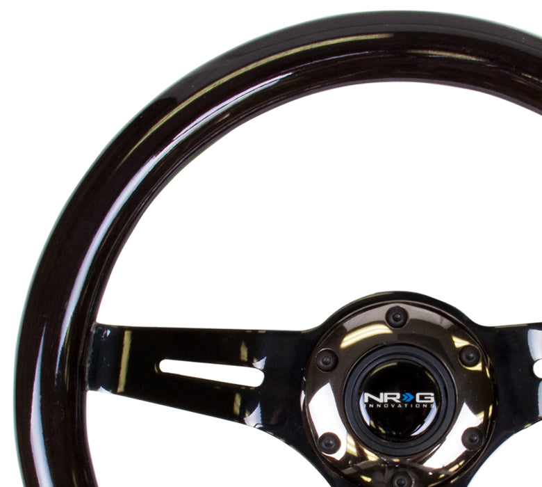 NRG - CLASSIC WOOD STEERING WHEEL W/ THREE SPOKE CENTER W/ SLITS