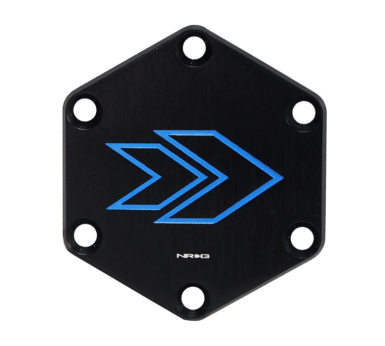 NRG - ANILLO NEGRO ESTILO HEXAGNAL; CON BOTÓN DE BOCINA