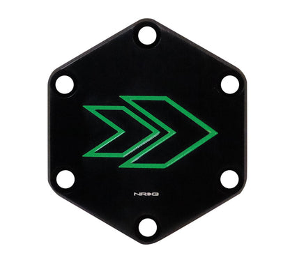 NRG - ANILLO NEGRO ESTILO HEXAGNAL CON BOTÓN DE BOCINA