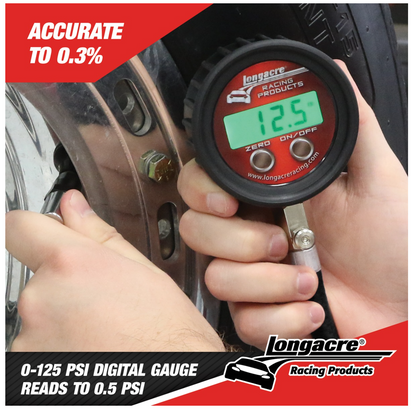 Longacre Racing - Medidor de pressão de pneu digital Pro ( 53028 )