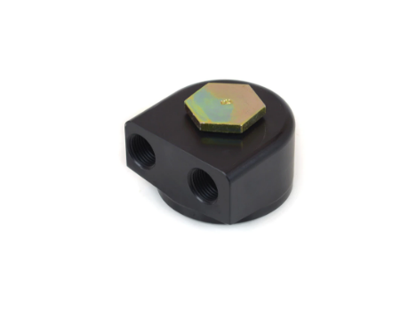 Canton - Billet Aluminum Remote Oil Filter Adapter LS1 90 Degree Rotating