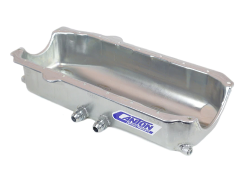 Canton - Saídas direitas do cárter seco raso para Chevy pré-85 do bloco pequeno