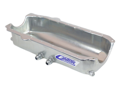 Canton - Saídas direitas do cárter seco raso para Chevy pré-85 do bloco pequeno