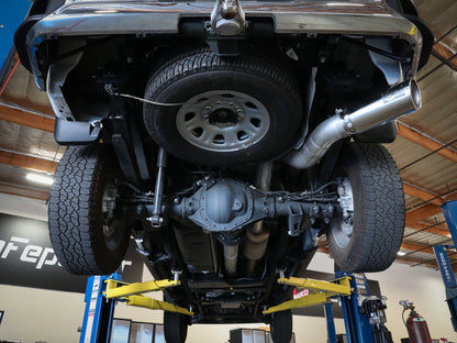 aFe Large Bore-HD 5 IN 409 SS DPF-Back Exhaust System with Polished Tip 20-21 GM Truck V8-6.6L