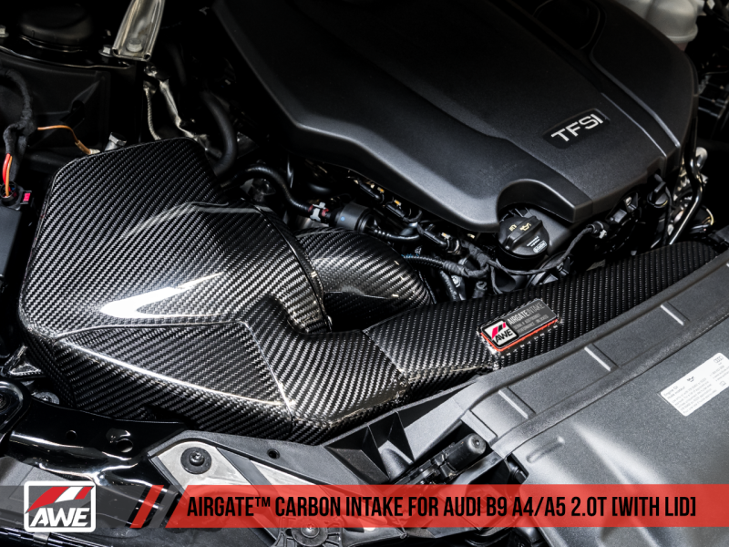 AWE Tuning Audi B9 A4/A5 2.0T Quattro Carbon Fiber AirGate Admisión con tapa