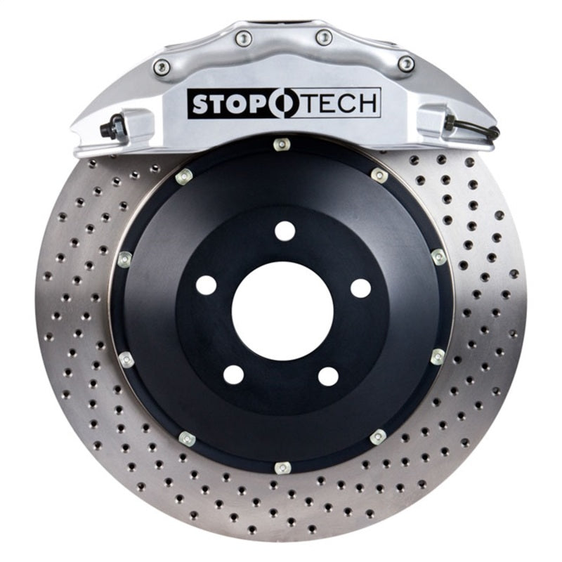 StopTech 07-09 Escalade/Subarban/Tahoe Rear BBK w/ Silver ST-60 Calipers Drilled 380x32mm Rotors