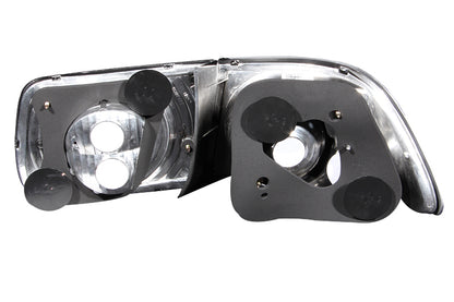 ANZO 1996-2000 Honda Civic Lanternas traseiras pretas