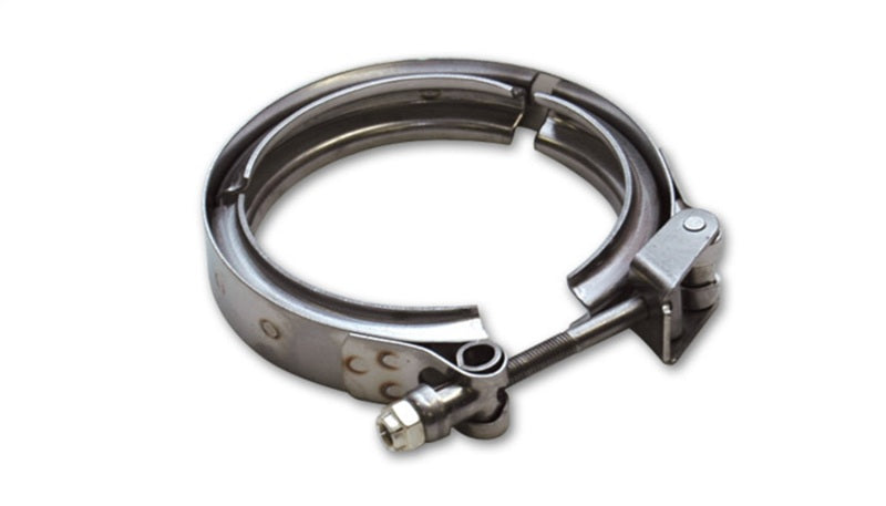 Braçadeira de banda em V de liberação rápida SS vibrante para flanges de banda em V com diâmetro externo de 5,75 pol.
