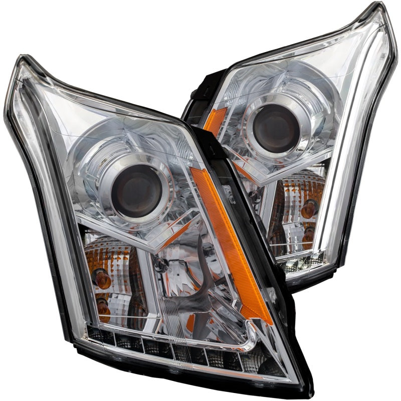 ANZO 2010-2015 Cadillac Srx Projetor Faróis c/ Plank Style Design Chrome