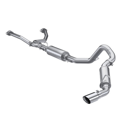 MBRP 2022 Toyota Tundra 3.5L Dual Cat-back 4in Salida de un solo lado Punta de corte en ángulo de pared doble - T304