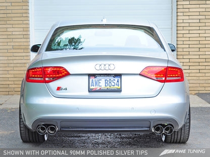 Escape AWE Tuning Audi B8 / B8.5 S4 3.0T Touring Edition - Ponteiras cromadas prateadas (90 mm)