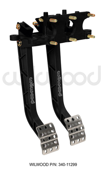 Pedal doble ajustable Wilwood - Freno/embrague - Montaje oscilante inverso - 6.25:1