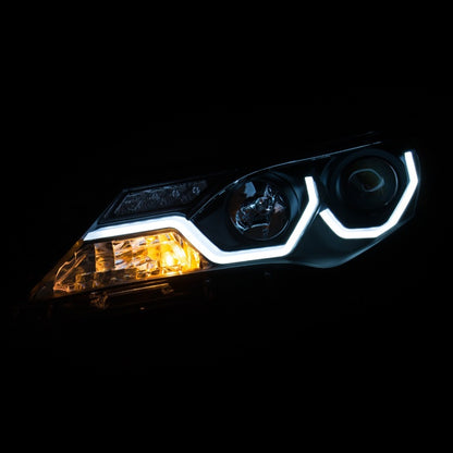 ANZO 2013-2015 Toyota Rav4 Projetor Faróis c/ Plank Style Design Preto